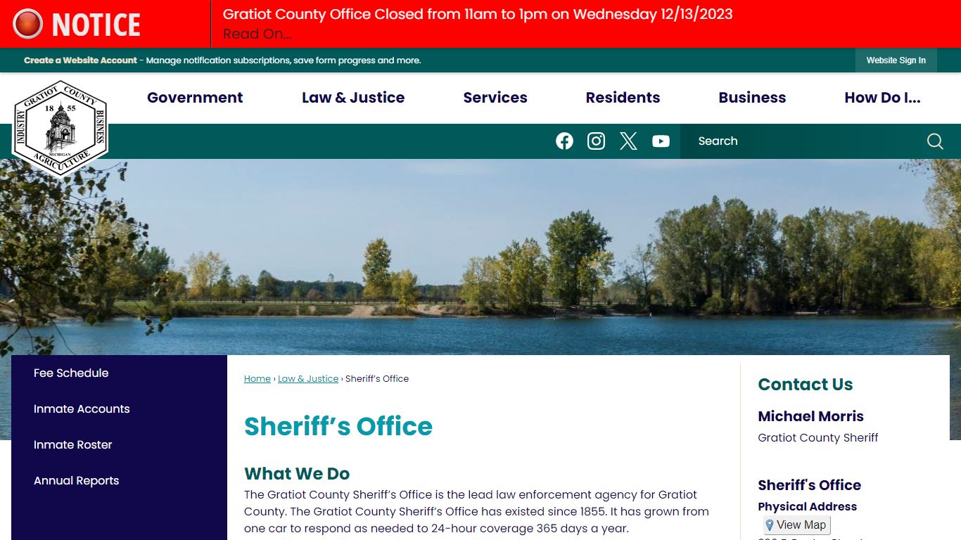 Sheriff’s Office | Gratiot County, MI