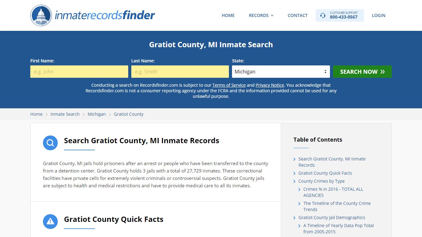 Gratiot County, MI Inmate Lookup & Jail Records Online